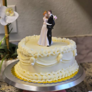 Bride & Groom Buttercream Cake